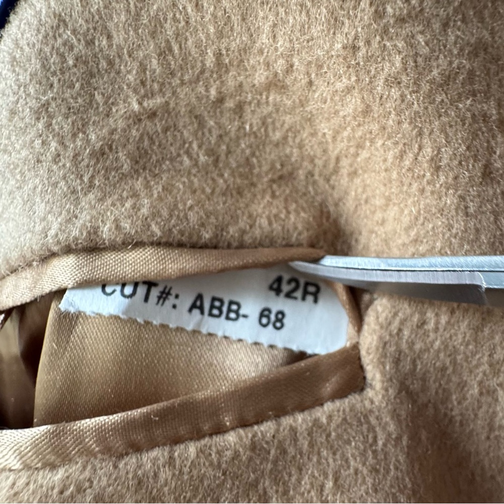 Loro Piana for Nordstrom Storm System Wool Overcoat Camel Tan 42R Made Italy - Picture 11 of 16